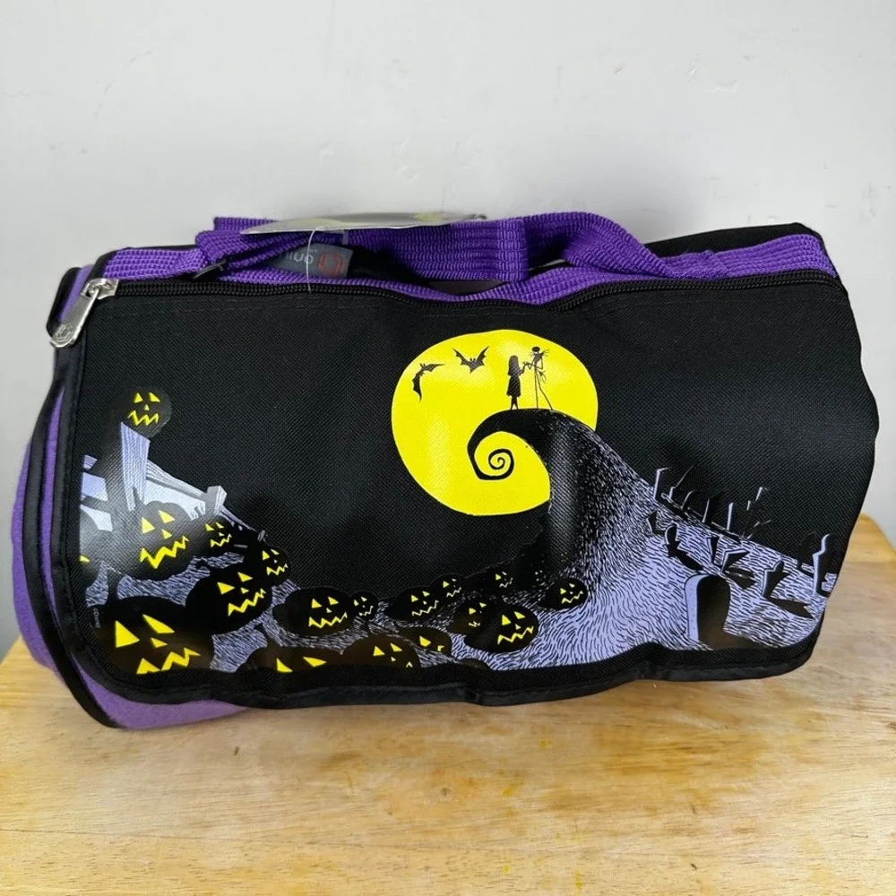 Disney's The Nightmare Before Christmas Jack & Sally Blanket Tote Outdoor Picnic